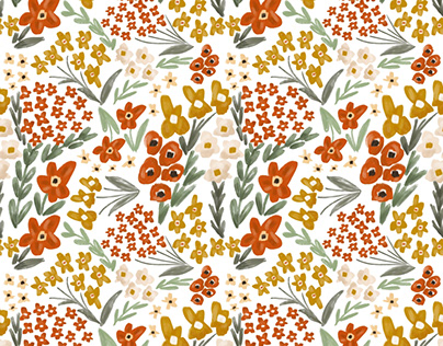 Messy floral pattern design