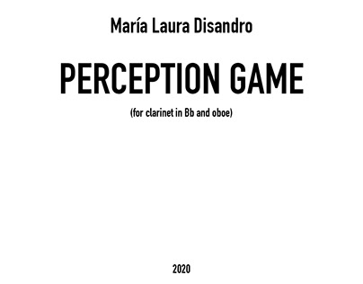 PERCEPTION GAME (for Clarinet in Bb and Oboe)