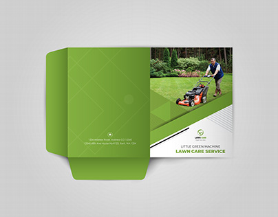 Lawn Care Company Presentation Folder Design