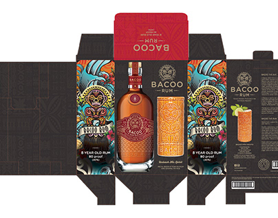 Bacoo Rum packaging