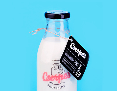 Cserpes rebranding / dairy products and milk bar /