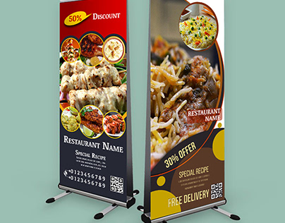 Awesome Restaurant Rollup Banner.