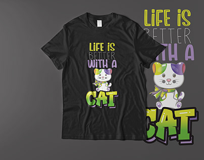 Cat lover T shirt design