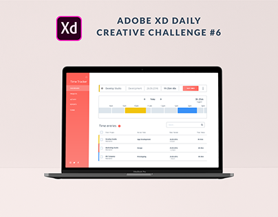 XD Daily Creative Challenge #6 Time Tracker App