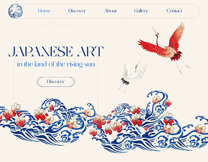 Japanese art website concept