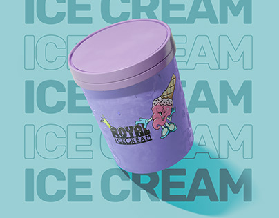 Mascot logo for an ice cream shop