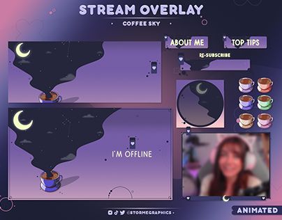 COFFEE SKY STREAM OVERLAY ~ FREE VERSION AVAILABLE