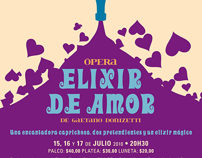 Afiche: Ópera "Elixir de Amor" • 2010