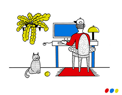 Иллюстрация 02 — парень за компьютером