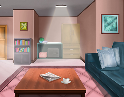 Anime Background Interior Bedroom Design Summer Stock Illustration  2204305045  Shutterstock