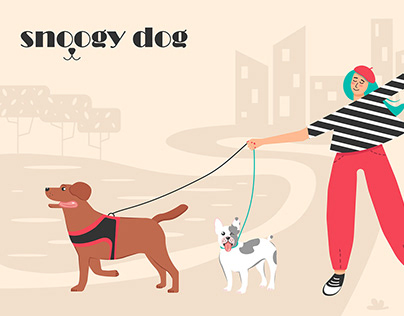 Character Illustration For Dog Sitting Service (post)