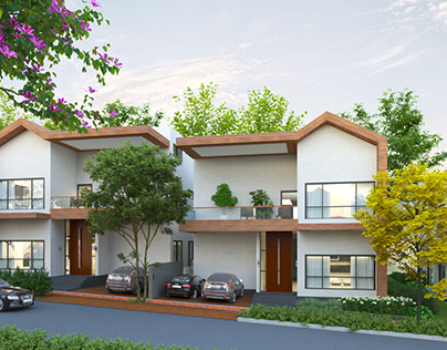 Stunning Duplex House with 3d exterior rendering