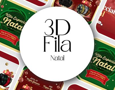3D Fila: Banner - Kits Natalinos