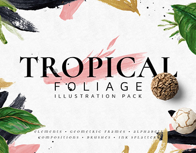 Tropical Foliage Illustration Pack