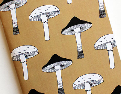 Mushroom pattern & notebook