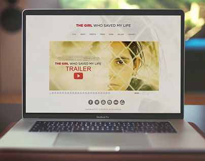 The Girl Who Saved My Life - FILM website design