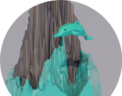LOW POLY WORLD DOLPHIN