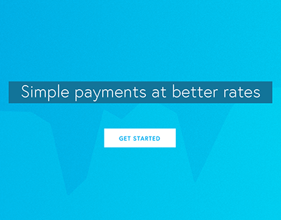Homepage design for payment website