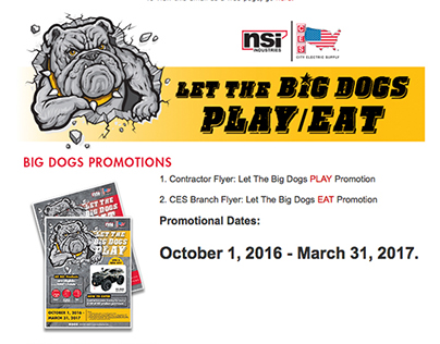 Let The Big Dogs Play/Eat Email Design