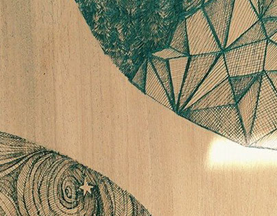 Hipster mahogany serving boards, pyrography
