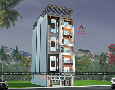 residential front 3d elevation designer in #nagpur
