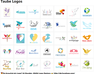 taube Logo - logo online erstellen - logo schriftzug er