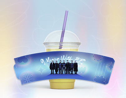 9 Years BTS Café Event Cupholder + Coffee menu