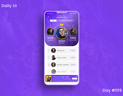 Daily Ui Challenge - Leaderboard