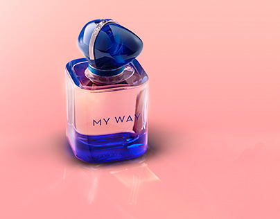 Estudo e projeto autoral frasco de perfume MY WAY.