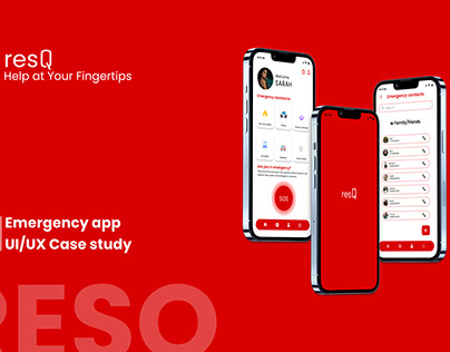 Resq emergency app UI/UX Case study