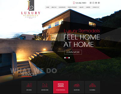 Luxury Remodels Homepage Design Concept