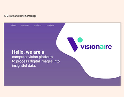 Re-design Visionaire Landing Page Visual