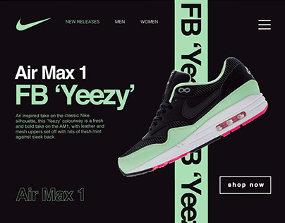 UX/UI iPad Nike Air Max 1 FB "Yezzy"
