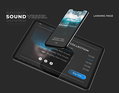 Landing page for Sound Vessel