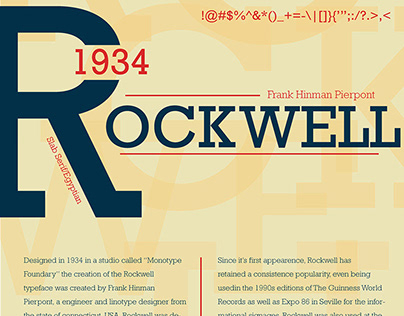 Type Poster - Rockwell by Frank Hinman Pierpont