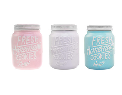 Mini Wide Mouth Candy Ceramic Pink Mason Jar With Lid