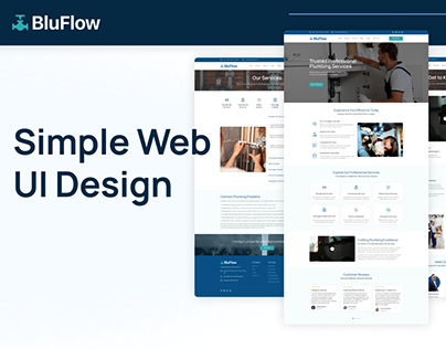 Simple Website Design | BluFlow - Plumbing Services Web