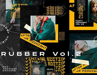 Rubber Vol.2 - Social Media Kit Instagram + Story