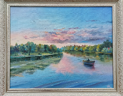 "Evening"
40x50 cm, canvas on stretcher, oil
