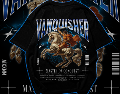 Vanquisher streetwear t-shirt design