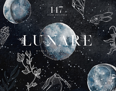 Lunare Mysterious Graphic Set By: Little Magic Box