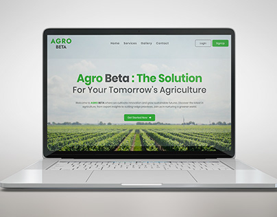 Hero Section Design For Agriculture Website