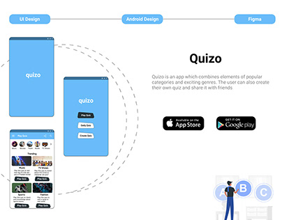 Quizo - quiz app android design