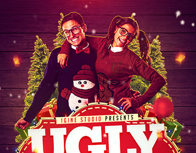 Ugly Christmas Sweater Party Flyer Template
