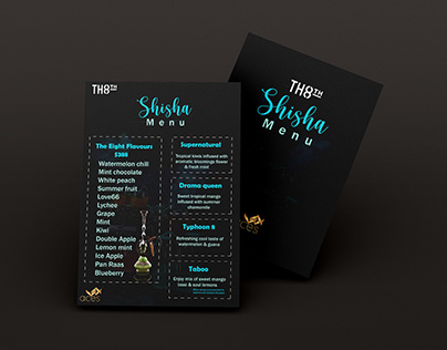 Shisha menu design