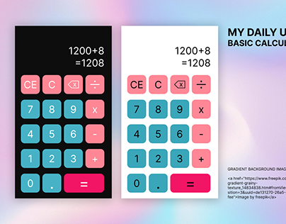 My Daily UI #004 - Basic Calculator