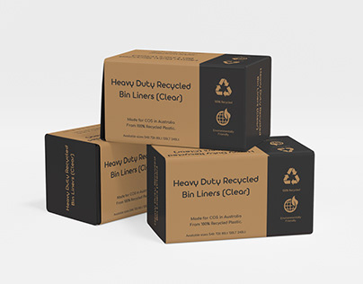 Heavy Duty Recycled Bin Liner Packaging Design