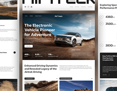 Project thumbnail - AIrtreck - EV Website Design
