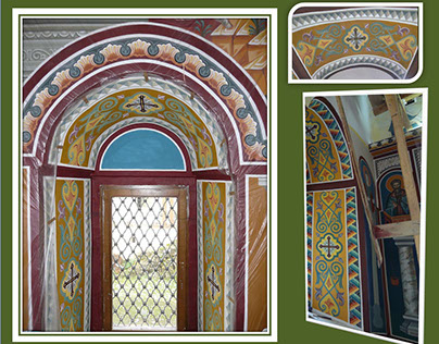 MURALS: Ornaments - Windows - Etropole Monastery, BG