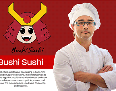 Bushi Sushi - Logo & Facebook Page Design